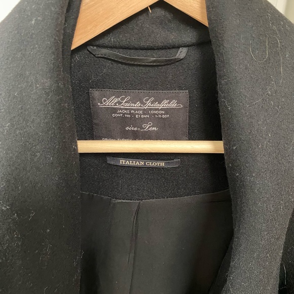 All Saints Italian wool coat. Original shape and quite elegant. Good condition - Picture 4 of 4